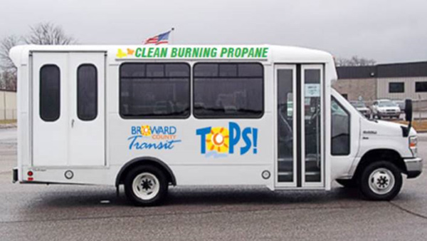 TOPS Clean Burning Propane bus