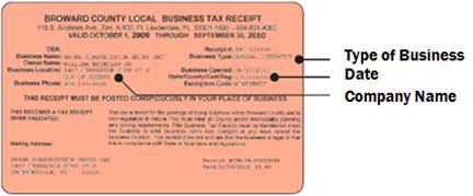Broward County Business Tax Receipt