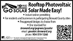 Go Solar Business Card Black & White Ad