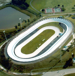 aerial view of Velodrome and skate park