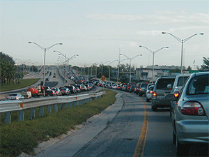 When emissions from motor vehicles react with the strong Florida sun, they form ozone.