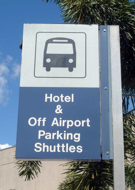 Sign for Hotel Shuttles