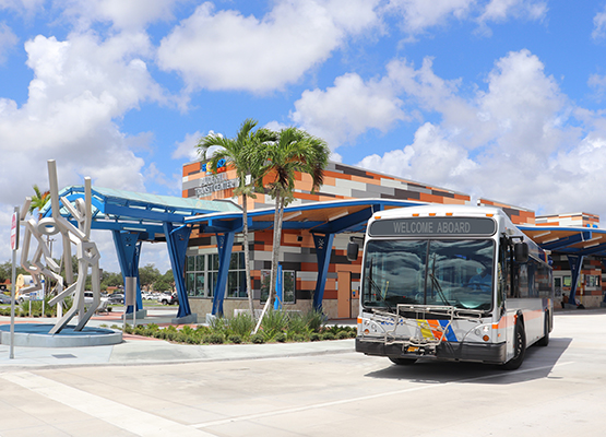 BCT Bus at Lauderhill Transit Center