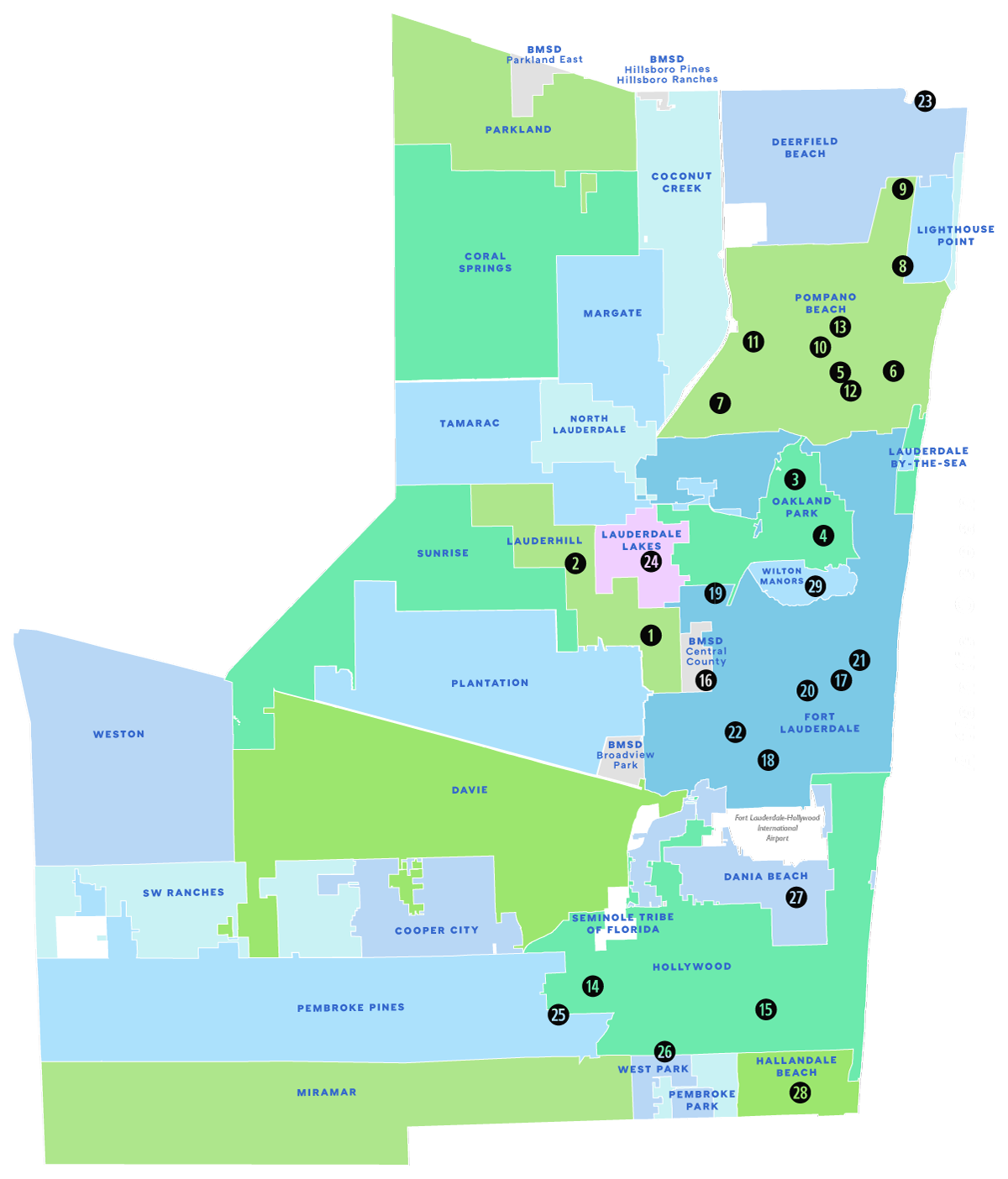 Broward County Cooling Centers Map Image