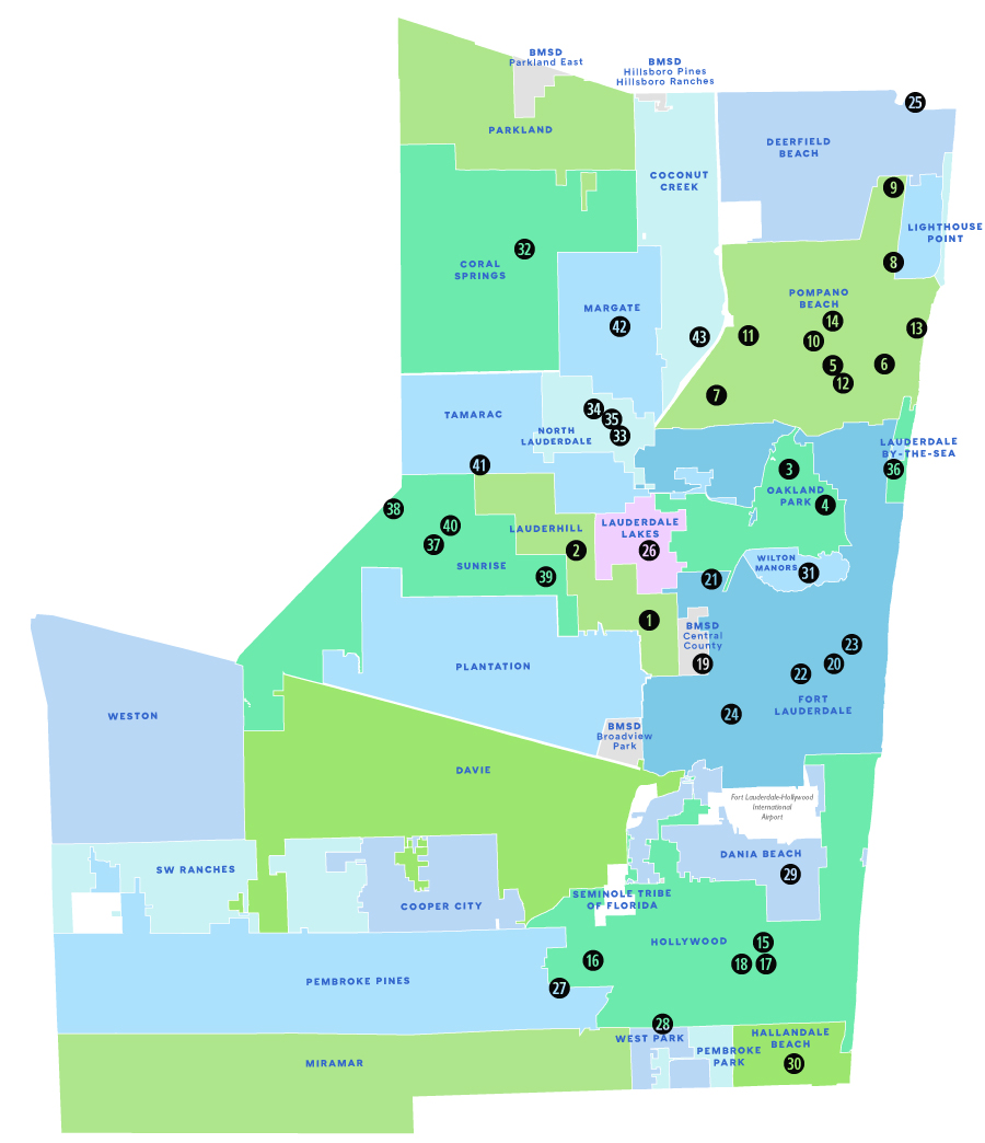 Broward County Cooling Centers Map Image