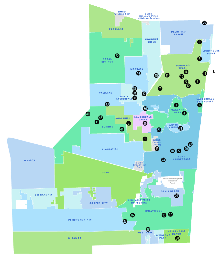 Broward County Cooling Centers Map Image