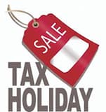 Tax holiday sale tag