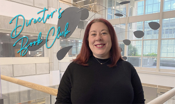 Allison Grubbs and current featured book cover