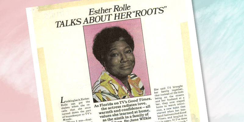 newspaper article about esther rolle