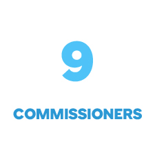 9 commissioners