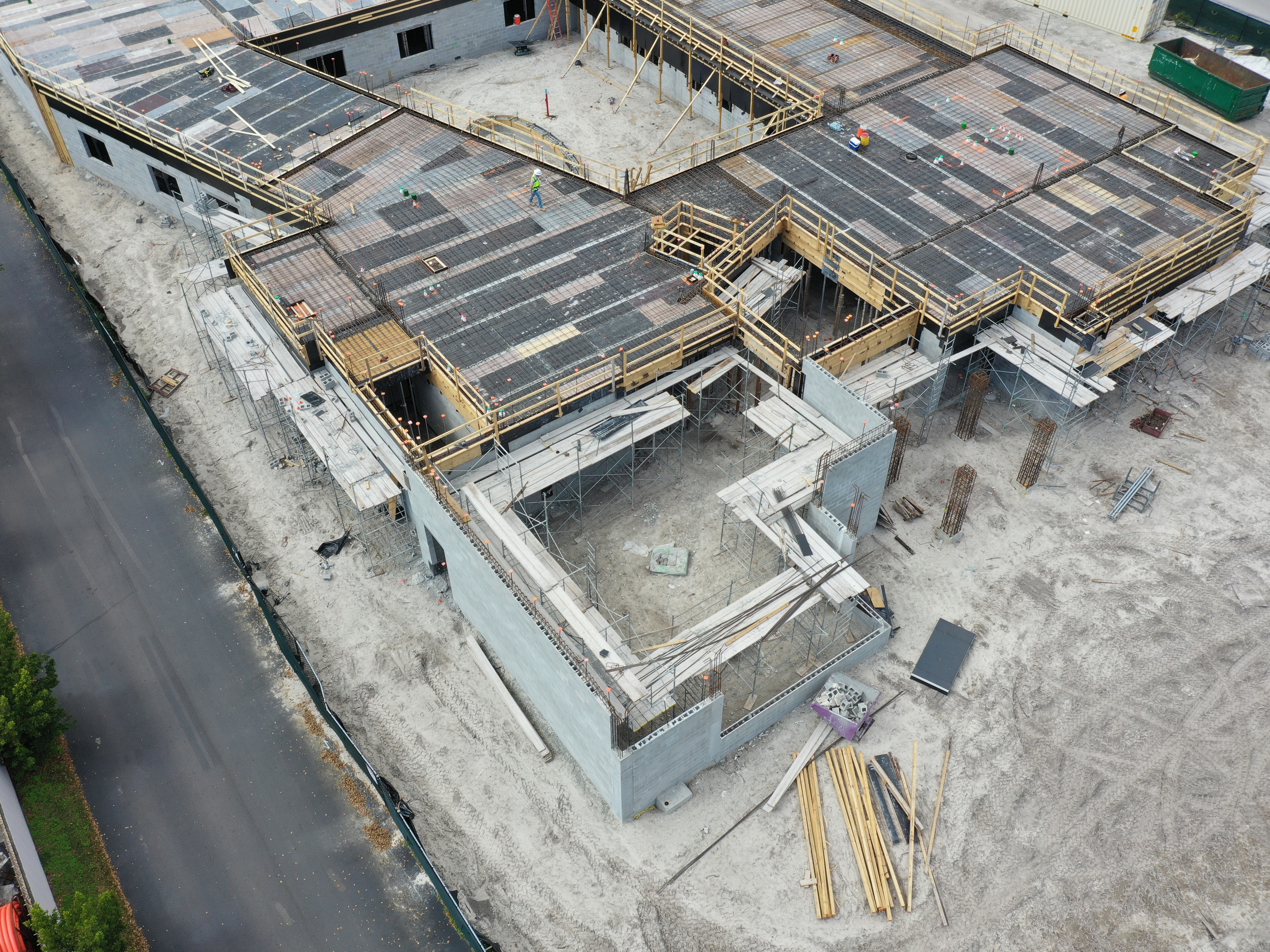 Aerial Photo of foundation walls