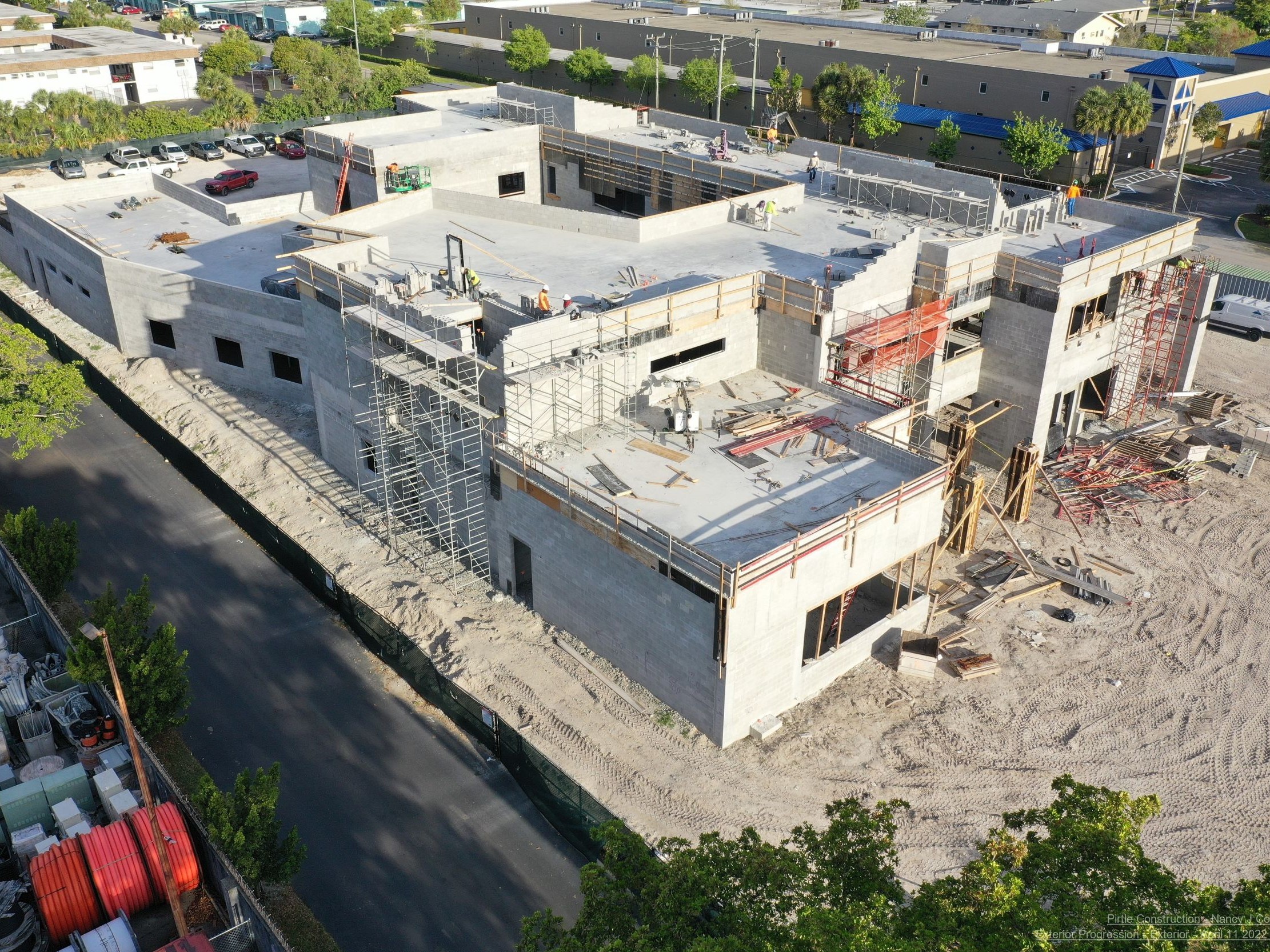 Aerial Photo of Exterior Building  Progression