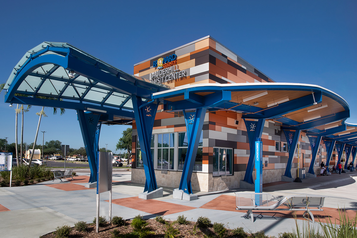 Photo of Lauderhill Transit Center  Canopy and  Ticket  building