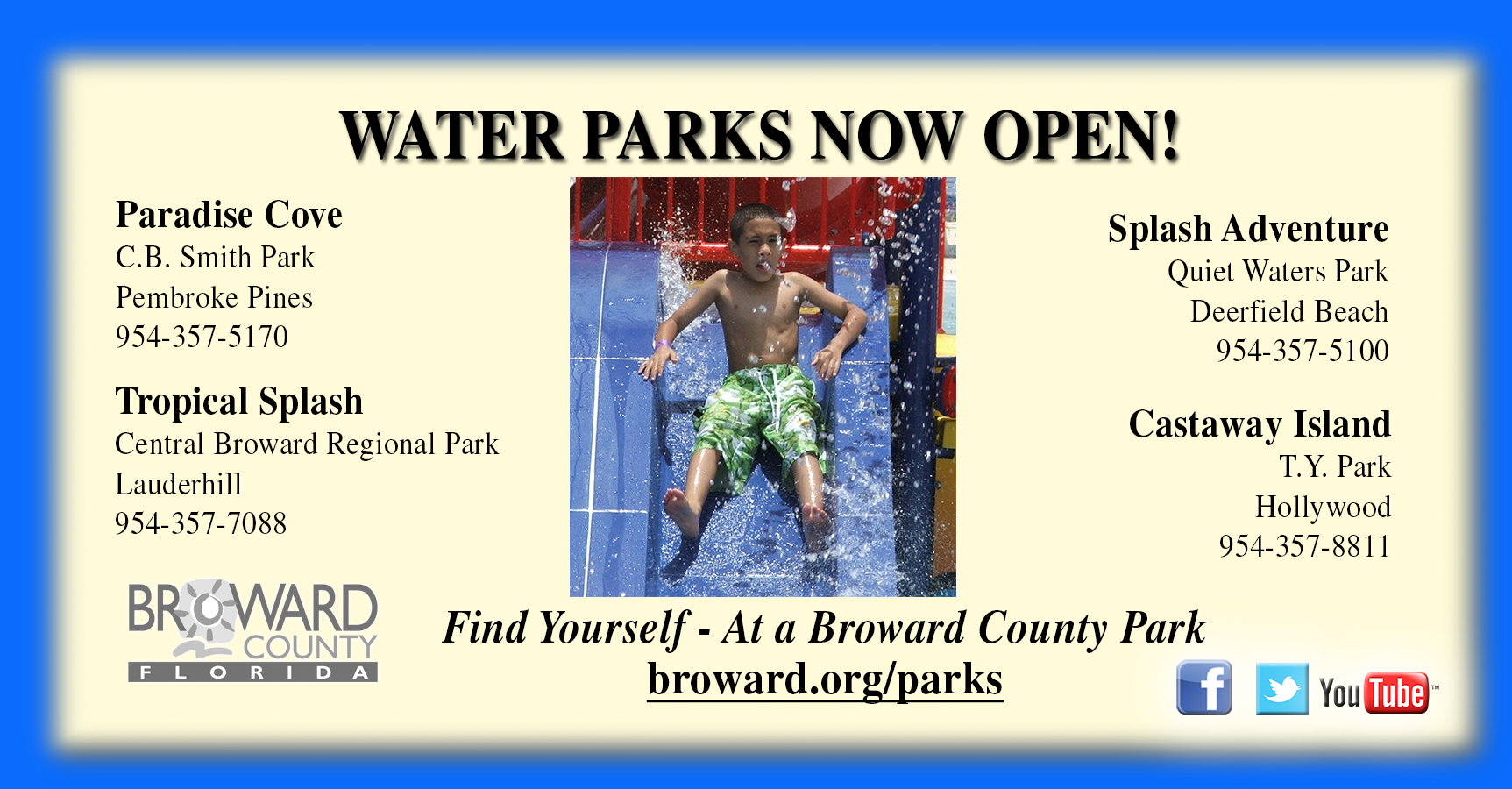 Find Excitement at Broward County Water Parks