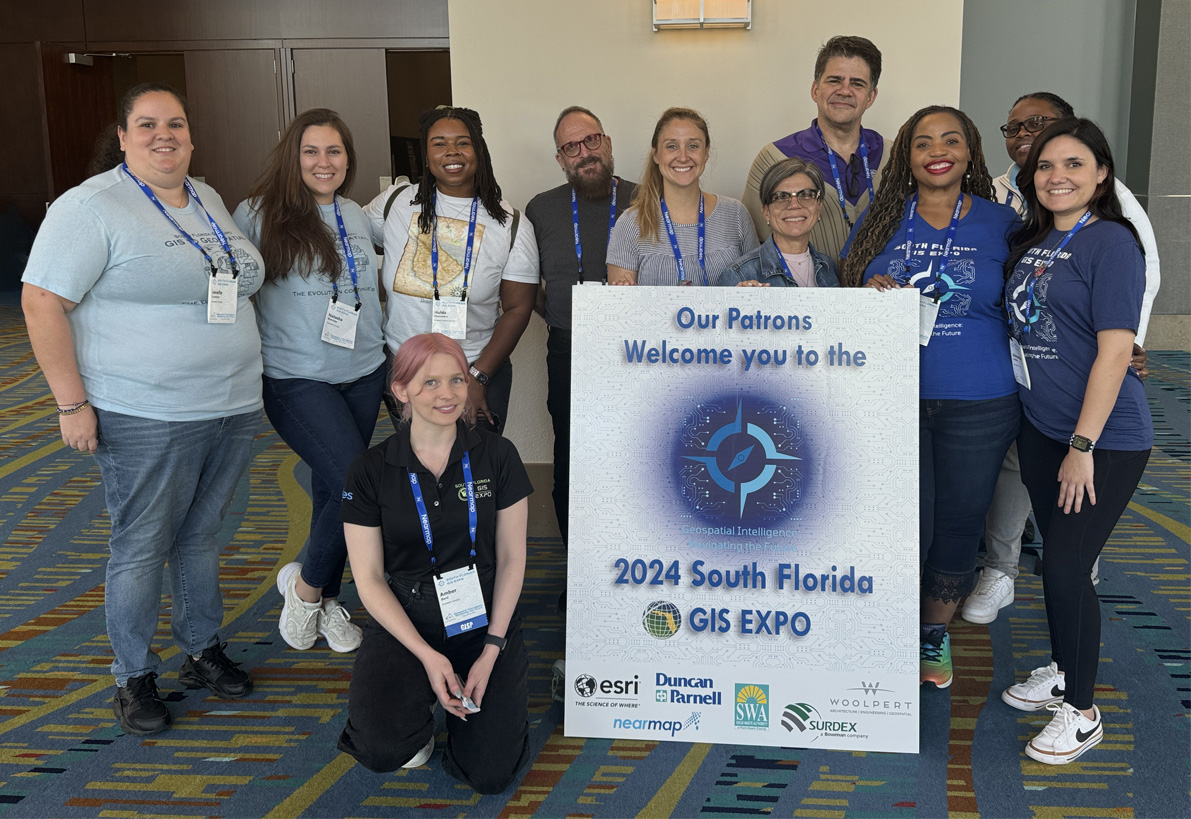 Image of the Broward County GIS Team at South florida GIS Expo