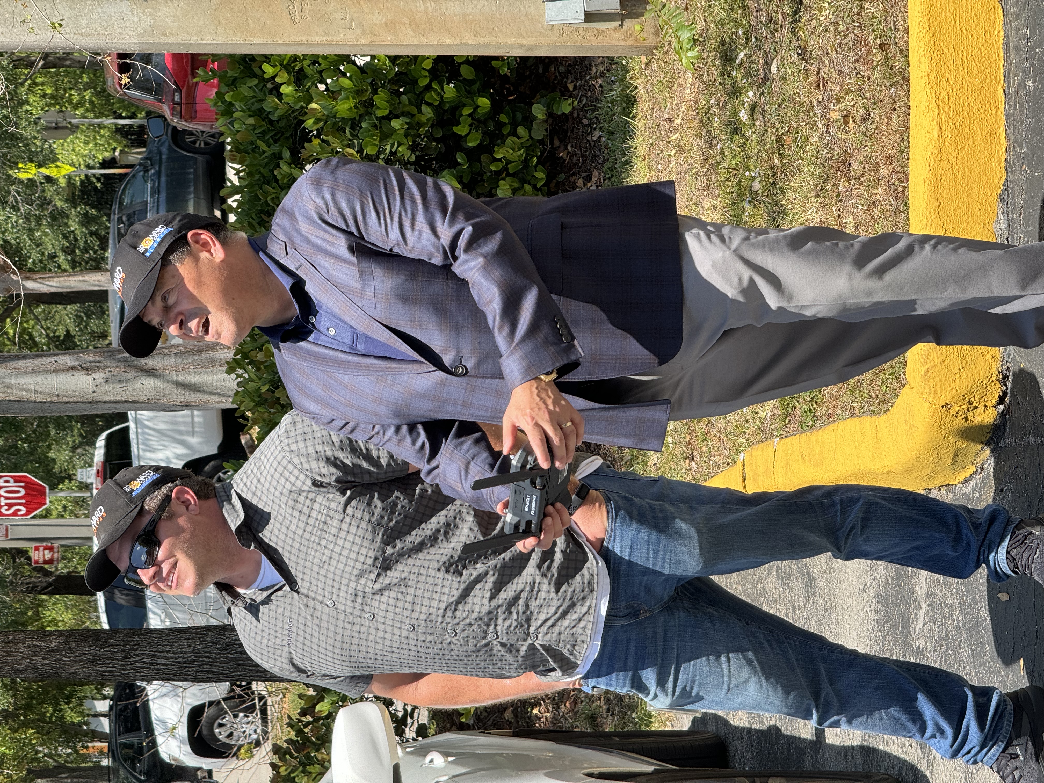Broward County Commissioner Michael Udine fly’s a drone during  Broward County Innovation Day,