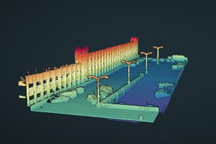 A 3D LiDAR photo collected from drone data