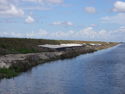 Photo of a Broward County Levee